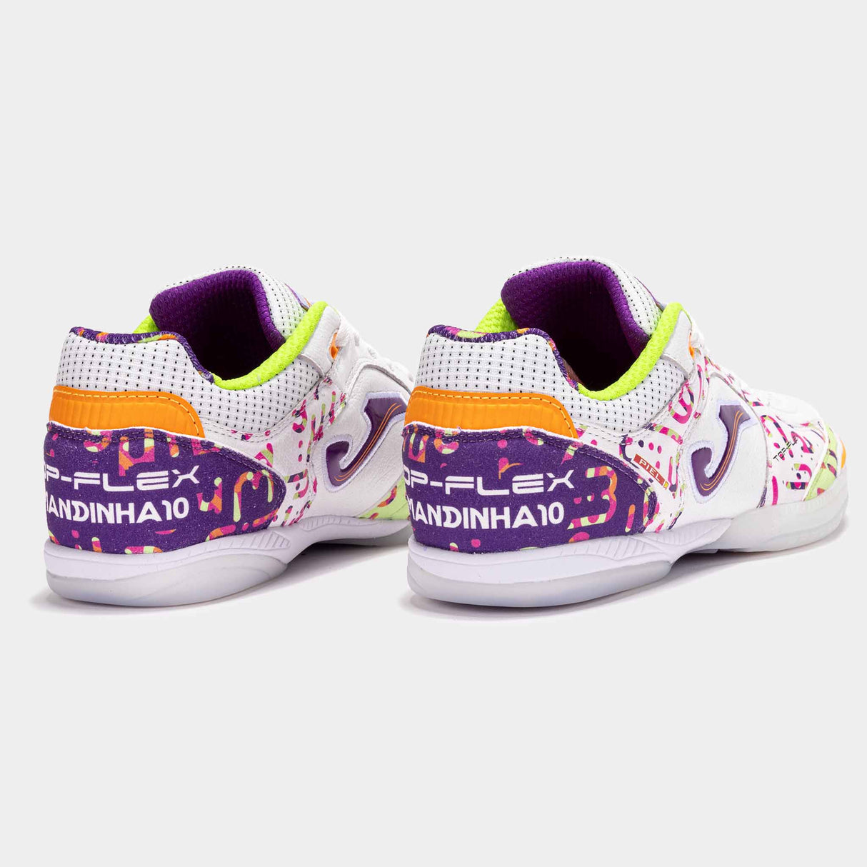 Joma Top Flex 2572 Amandinha Futsal Indoor Soccer Shoes - White / Purple