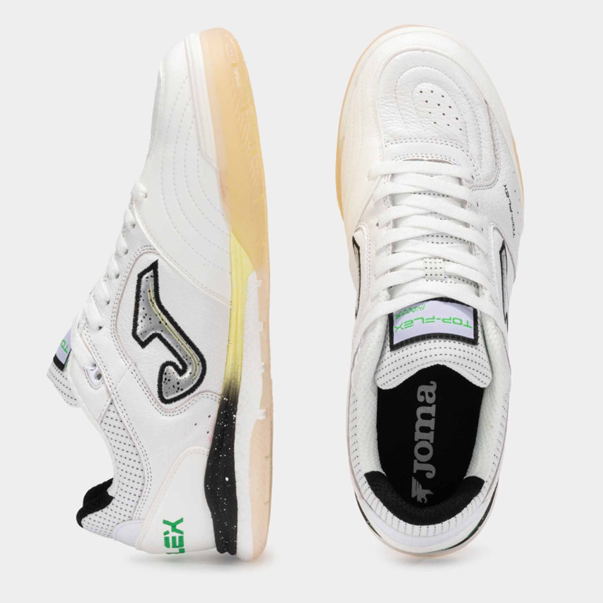 Joma Top Flex Rebound 2502 Futsal Indoor Soccer Shoes - White / Cream