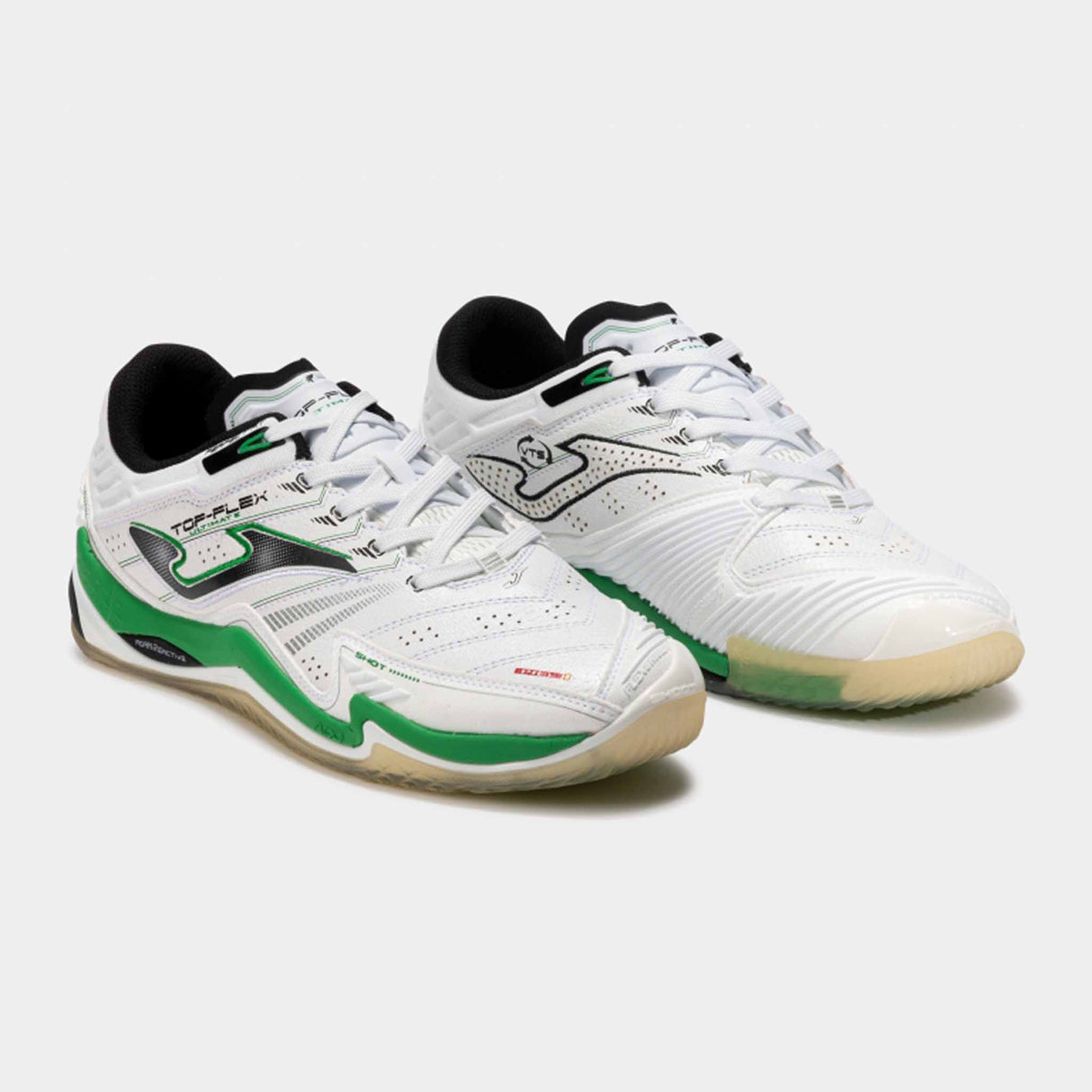 Joma Top Flex Ultimate 2502 Futsal Indoor Soccer Shoes - White / Green