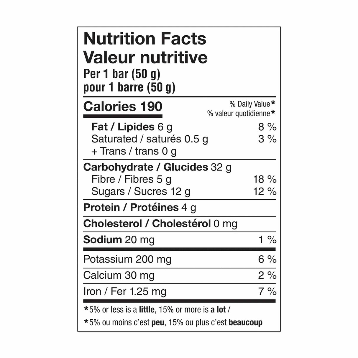Krono Nutrition Strawberry Pineapple Energy Bars - Nutrition Facts