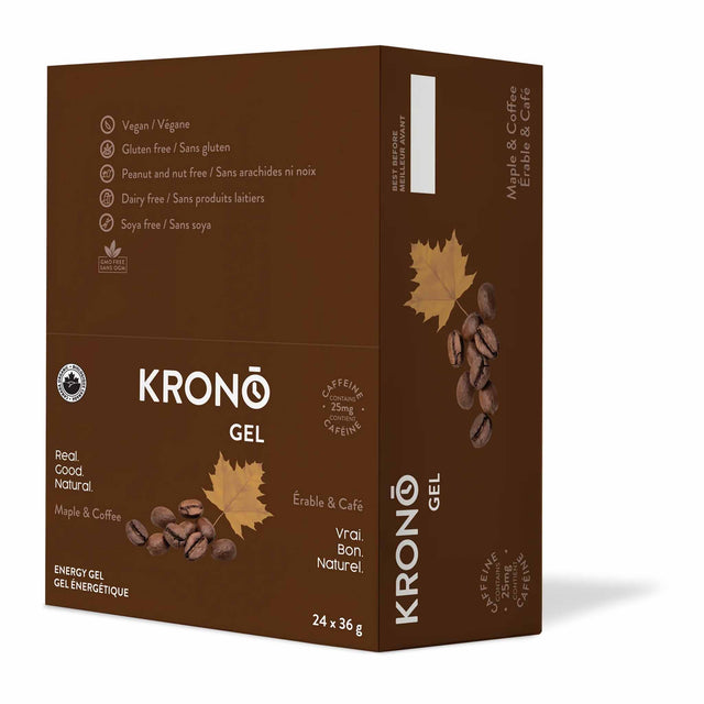 Krono Nutrition Gel énergétique Érable et café - Boîte de 24