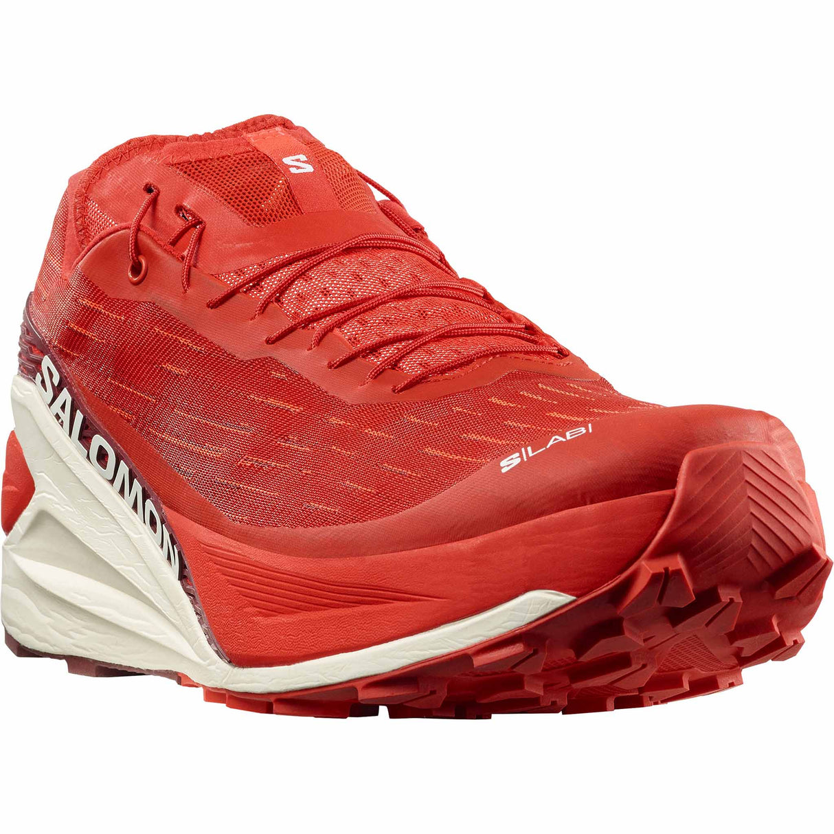 Salomon S/Lab Pulsar 4 Unisex Trail Running Shoes - Fiery Red / Vanilla Ice / Andorra
