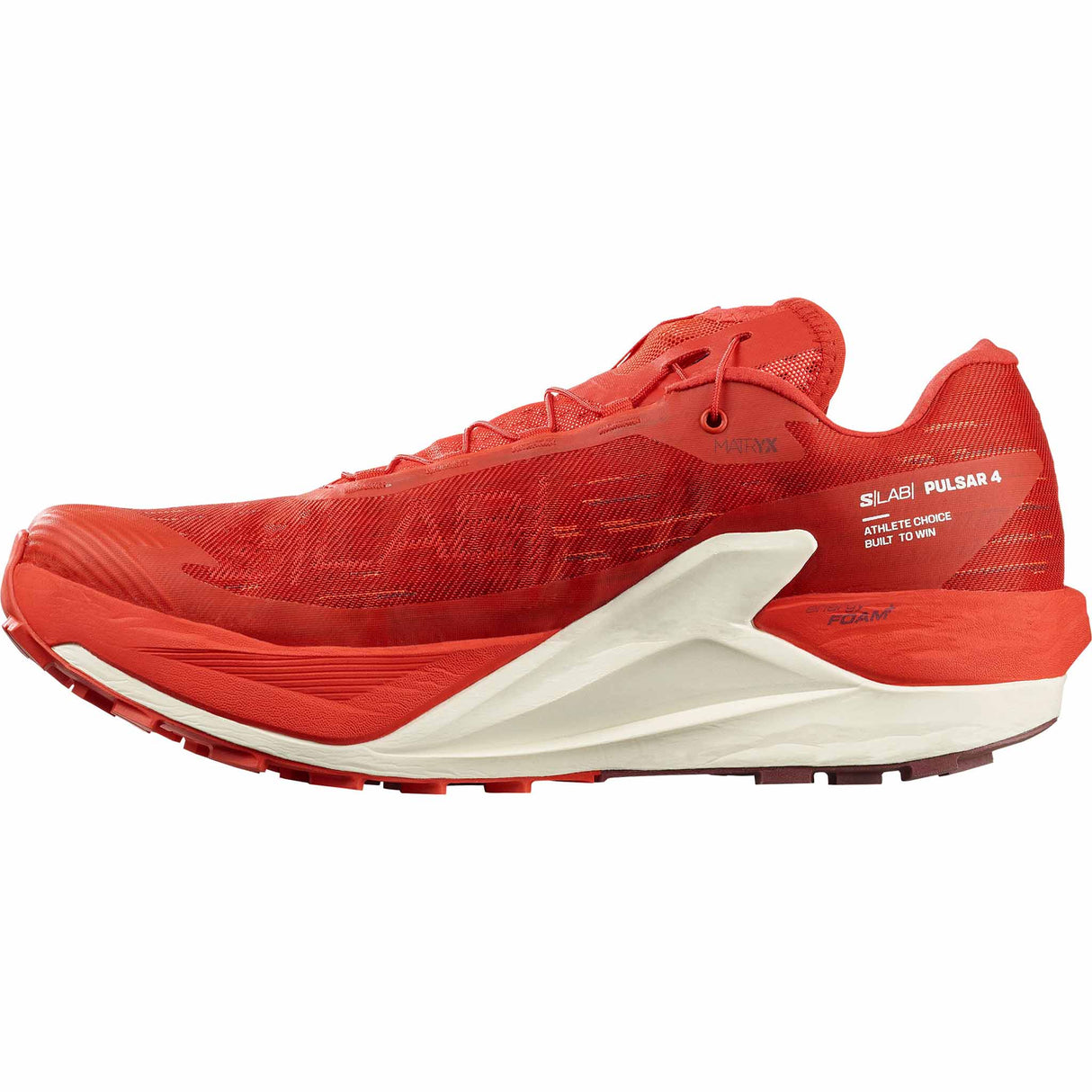 Salomon S/Lab Pulsar 4 Unisex Trail Running Shoes - Fiery Red / Vanilla Ice / Andorra