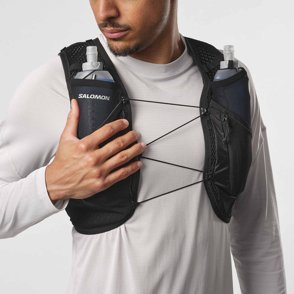 Salomon Active Skin 4 Running Hydration Vest - Black / Metal