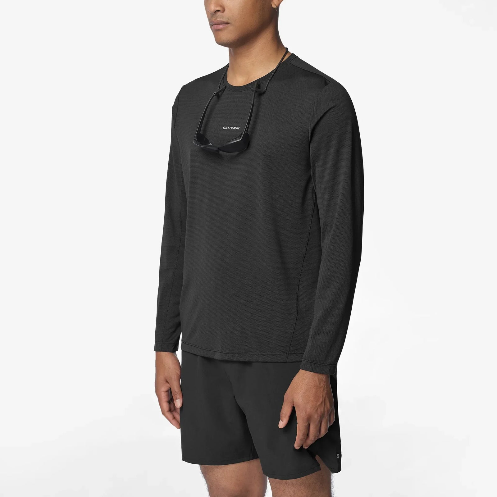 Salomon SHAKEout Core t-shirt de course à manches longues pour homme - Deep Black