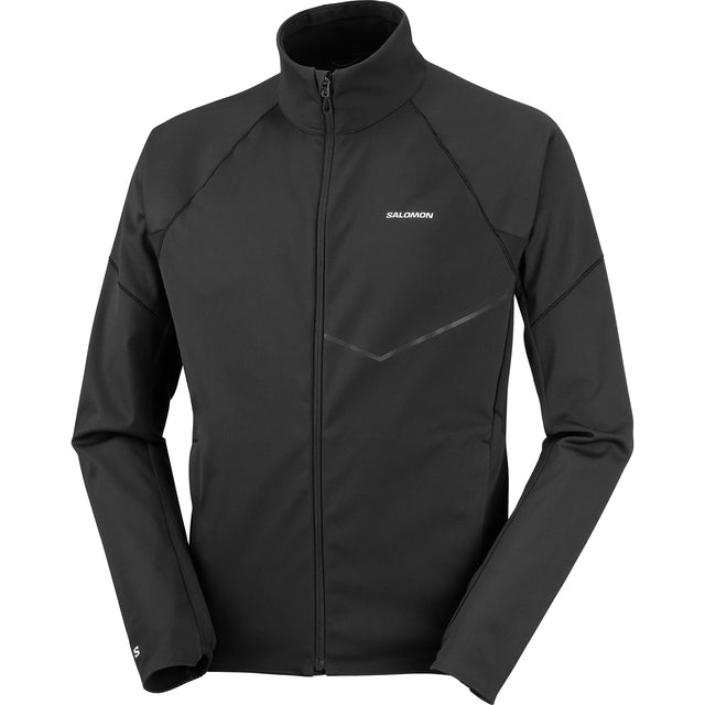 Salomon Sense Aero Softshell running jacket for men - Deep Black - front view
