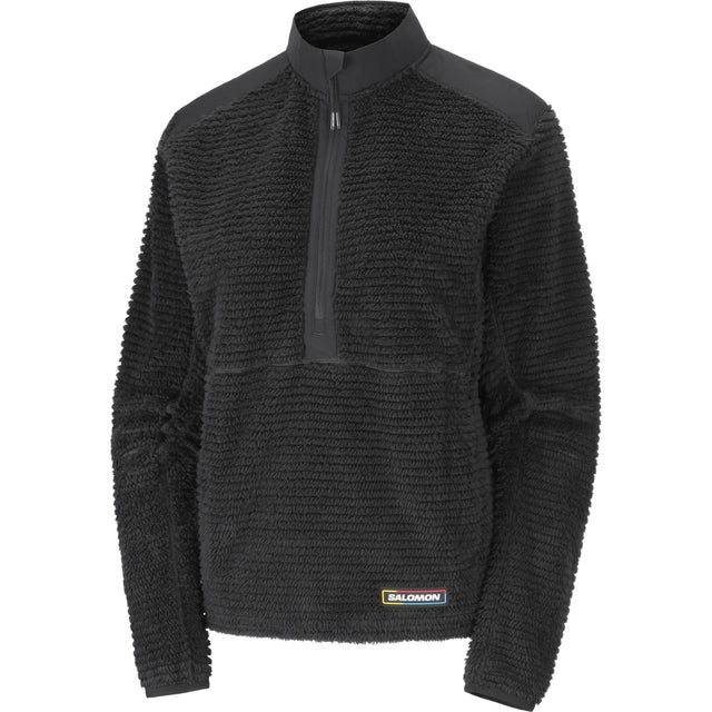 Salomon Thernova women's half-zip fleece – Deep Black (product view)