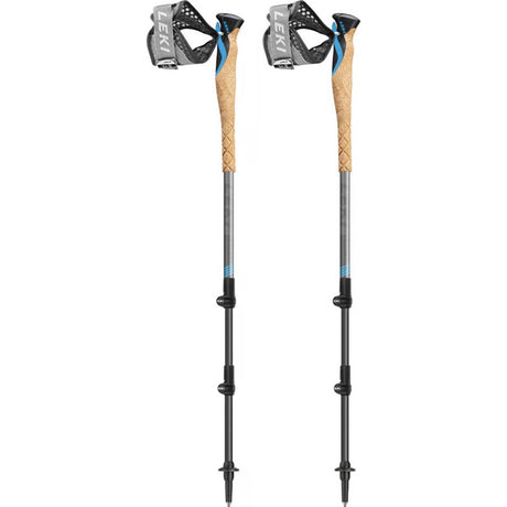 Leki Cross Trail 3 Carbon bâtons de cross trail paire -  Gris / Bleu