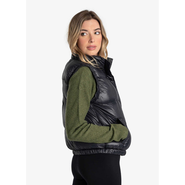Lolë Lolë veste sans manches en duvet Rose pour femme - Noir