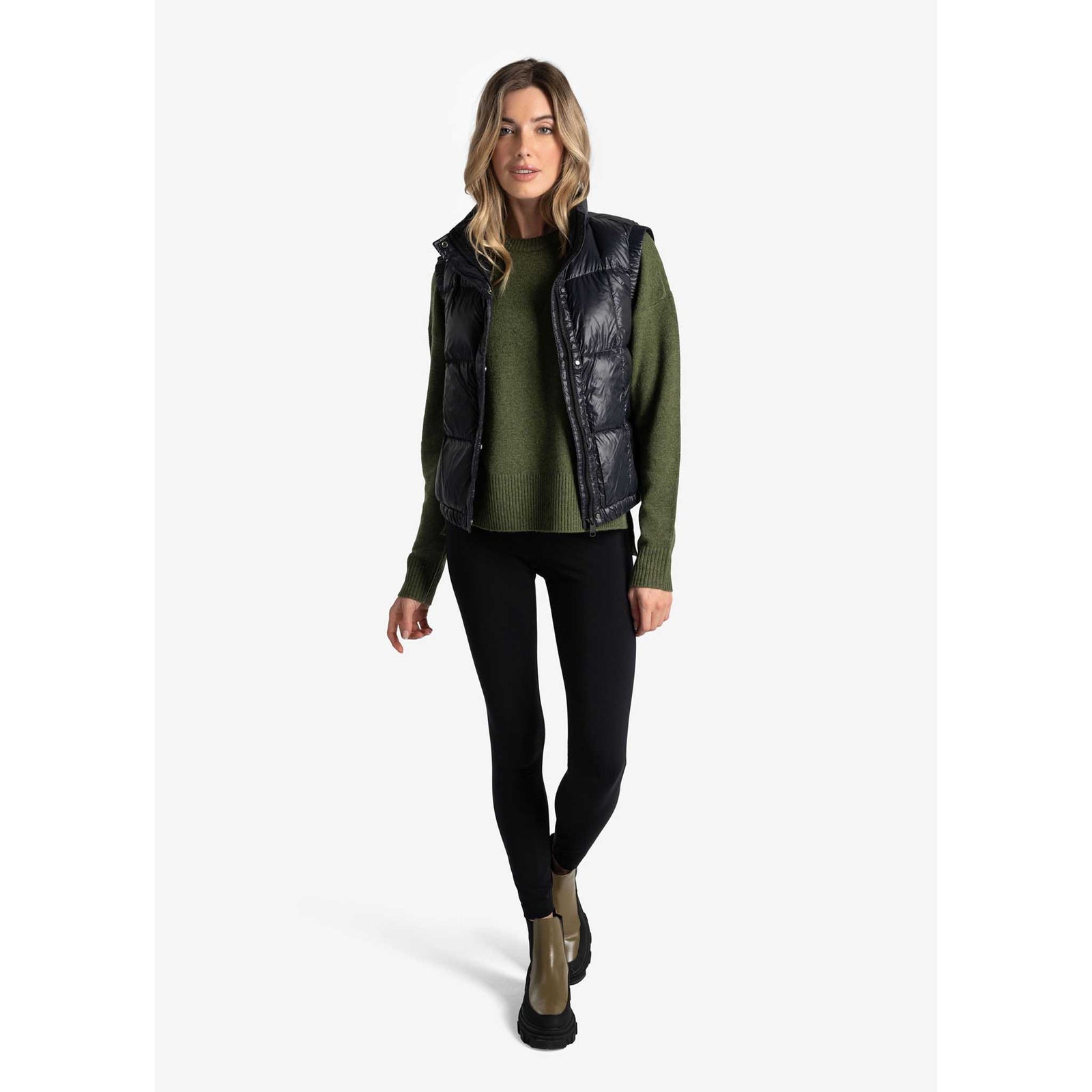 Lolë Lolë veste sans manches en duvet Rose pour femme - Noir