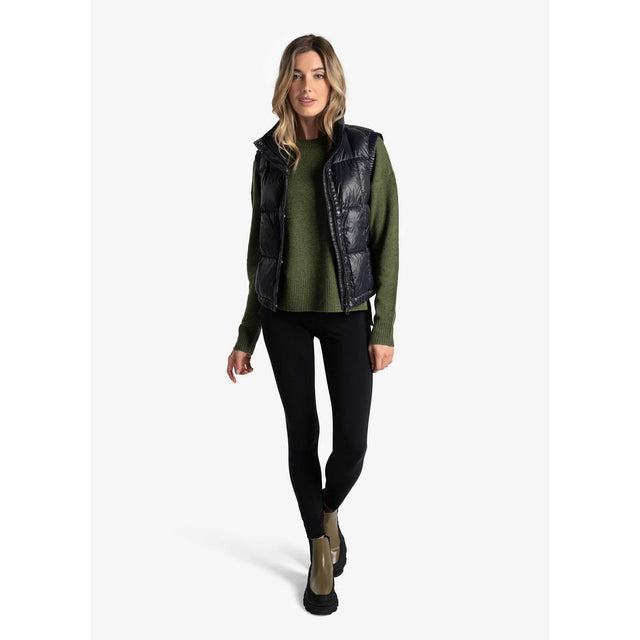 Lolë Lolë veste sans manches en duvet Rose pour femme - Noir