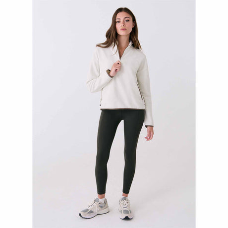 Lole Camp Half Zip Top - Cream Heather