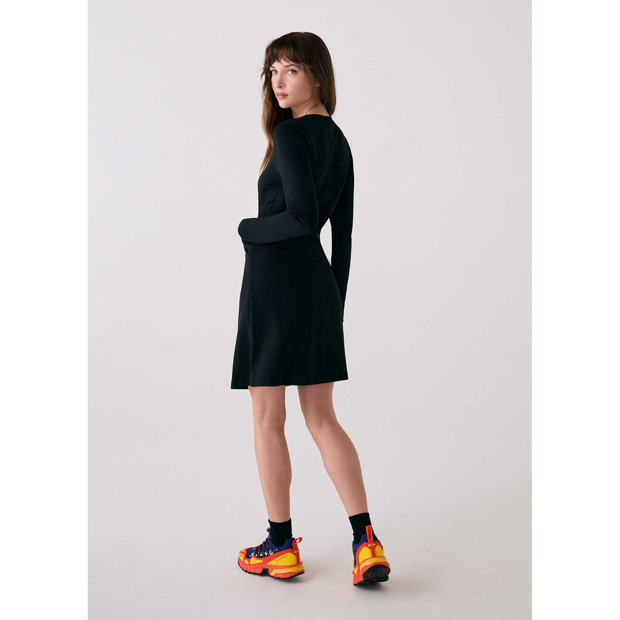 Lolë robe Flow dos - Noir