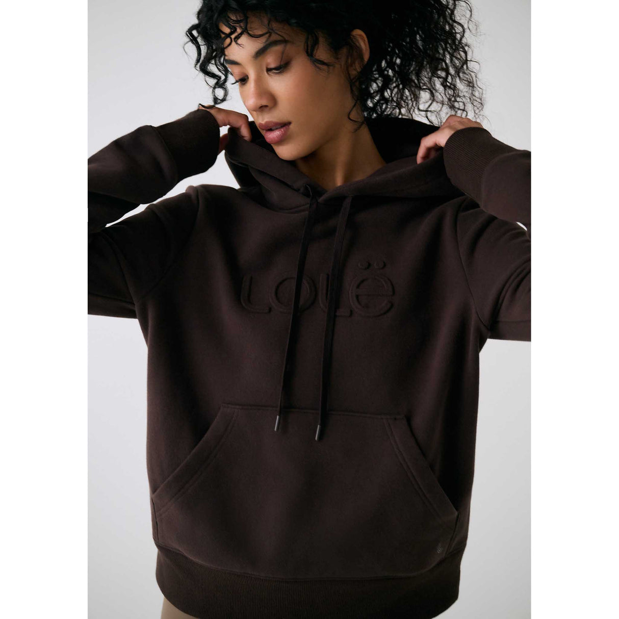 Lolë Icon chandail à capuchon doux pour femme face - Java