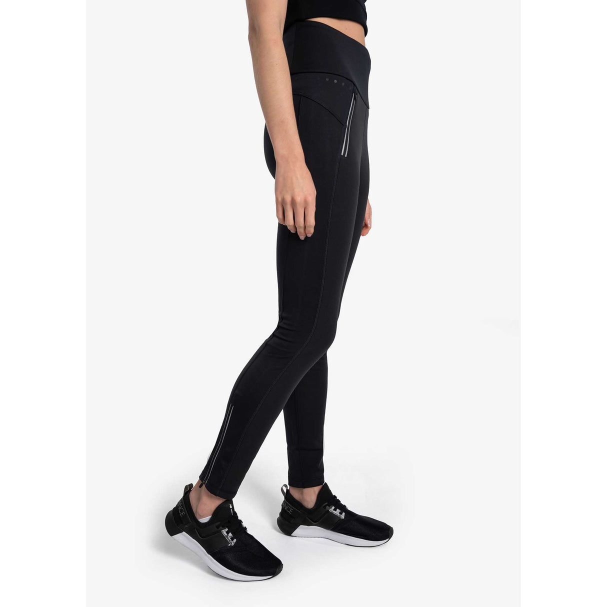 Lolë legging chaud Trek pour femme lateral- noir