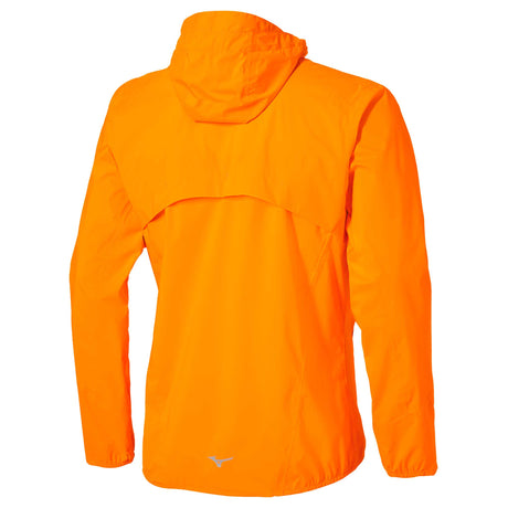 Mizuno 20K ER manteau imperméable de course à pied pour homme dos - Tangelo