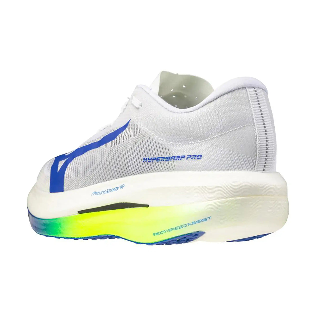 Mizuno Hyperwarp Pro chaussures de course à pied unisexes - White / Lightning Yellow