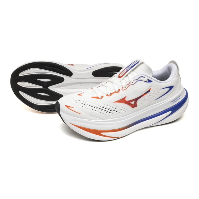 Mizuno Sky Prime road running shoes for men, White / Orange.com — view 9