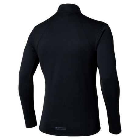 Haut demi-zip à manches longues Mizuno Tech Thermal Charge BT pour homme dos - Noir