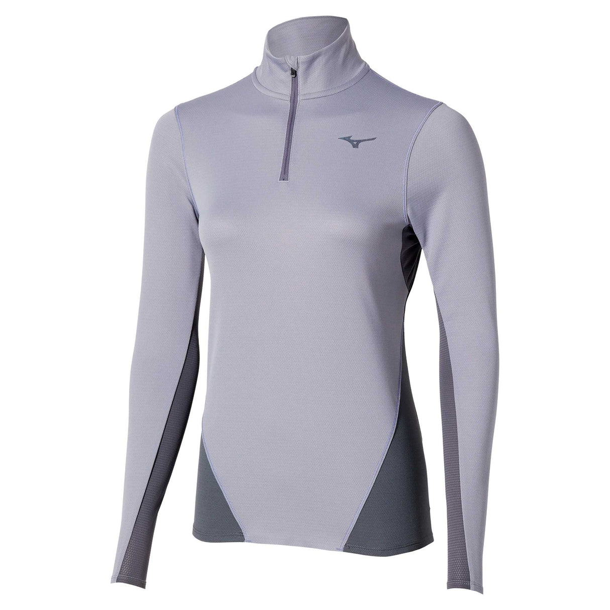 Haut demi-zip à manches longues Mizuno Tech Thermal Charge BT pour femme - Quicksilver