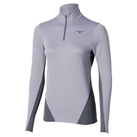 Haut demi-zip à manches longues Mizuno Tech Thermal Charge BT pour femme - Quicksilver