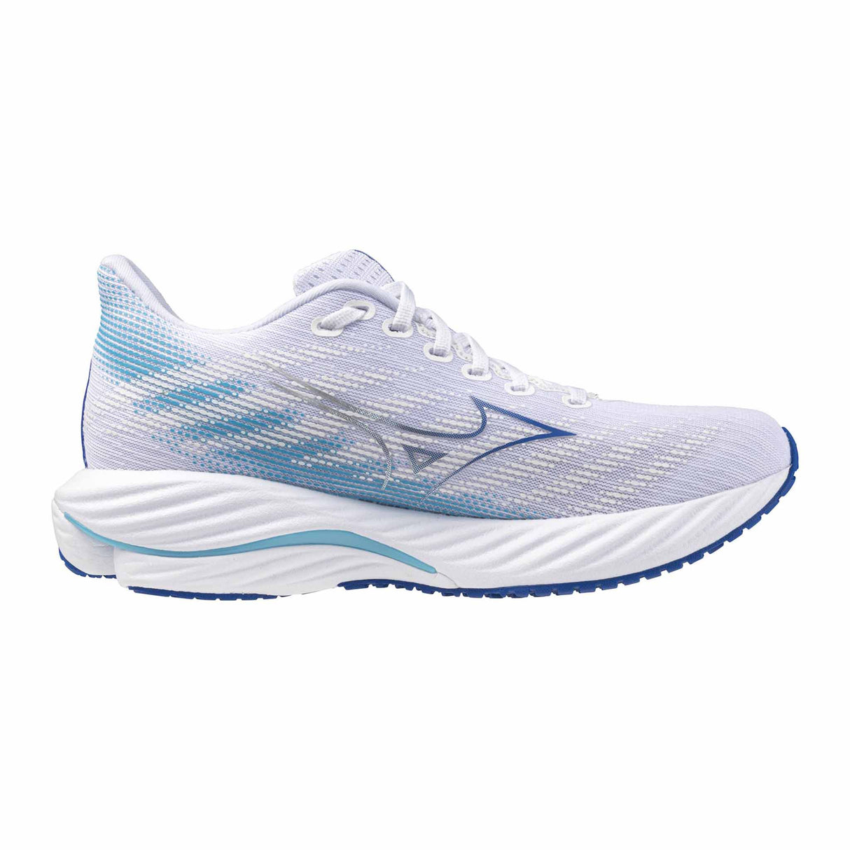 Mizuno Wave Rider 28 chaussures de course à pied pour femme - White / Mugen Blue
