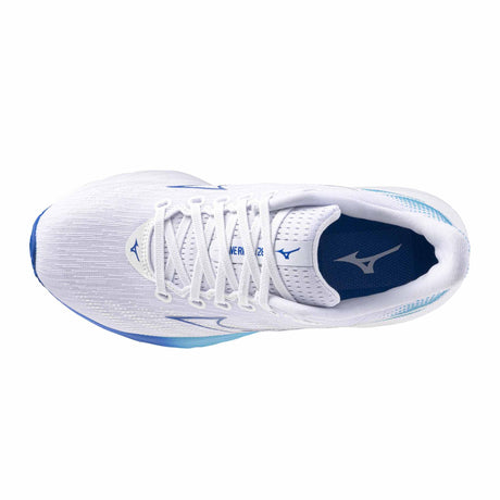Mizuno Wave Rider 28 chaussures de course à pied pour femme - White / Mugen Blue