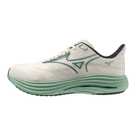 Mizuno Wave Rider 29 souliers de course homme - White / Bistro Green