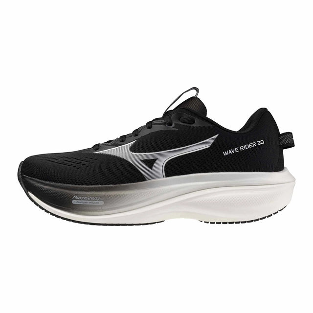 Mizuno Wave Rider 30 Men's Running Shoes - Black / White