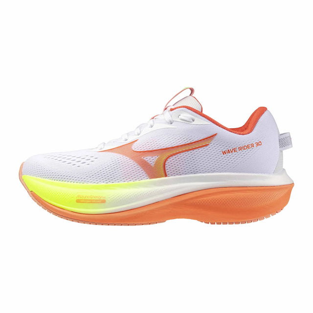 Mizuno Wave Rider 30 Women's Running Shoes - White / Flamingo Coral