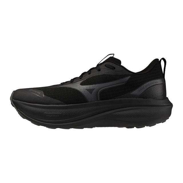 Mizuno Wave Rider GTX 4 waterproof running shoes for men, Black / Black Sand — main image