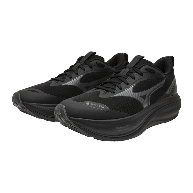 Mizuno Wave Rider GTX 4 waterproof running shoes for men, Black / Black Sand — view 9