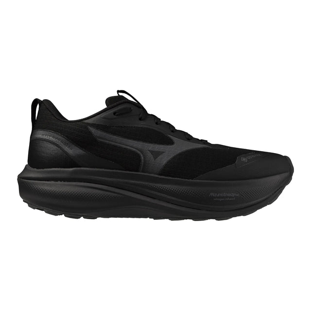Mizuno Wave Rider GTX 4 waterproof running shoes for men, Black / Black Sand — view 12