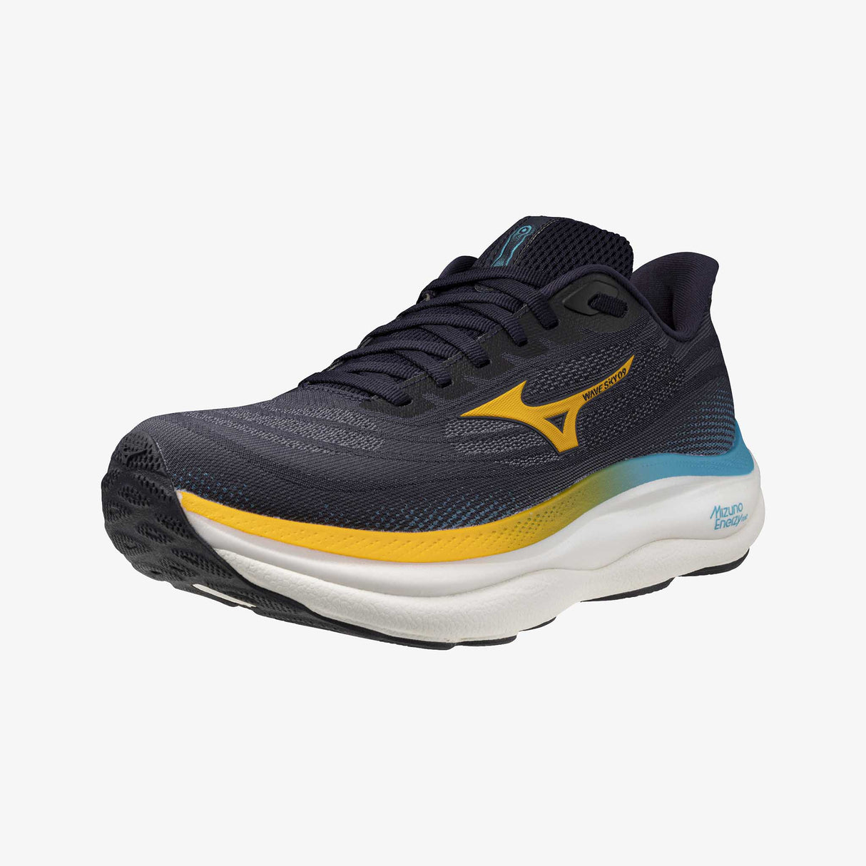 Mizuno Wave Sky 9 soulier de course homme pointe - Baritone Blue / Citrus
