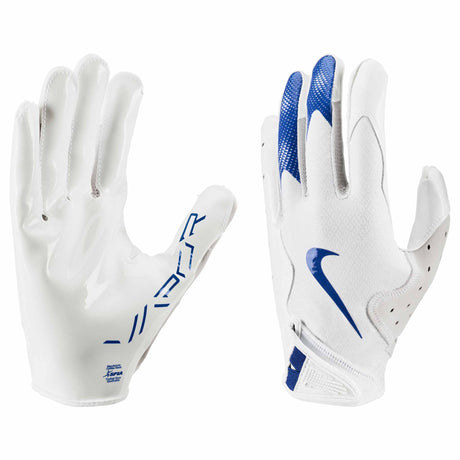 Nike Vapor Jet 8.0 Football Gloves - White / White / Game Royal Blue