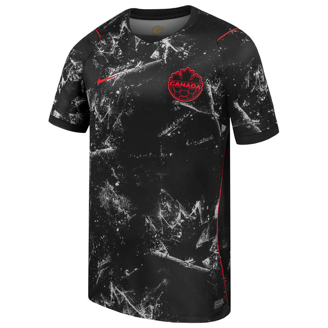 Maillot Nike Canada Soccer 2026 noir réplique extérieur Stadium pour homme