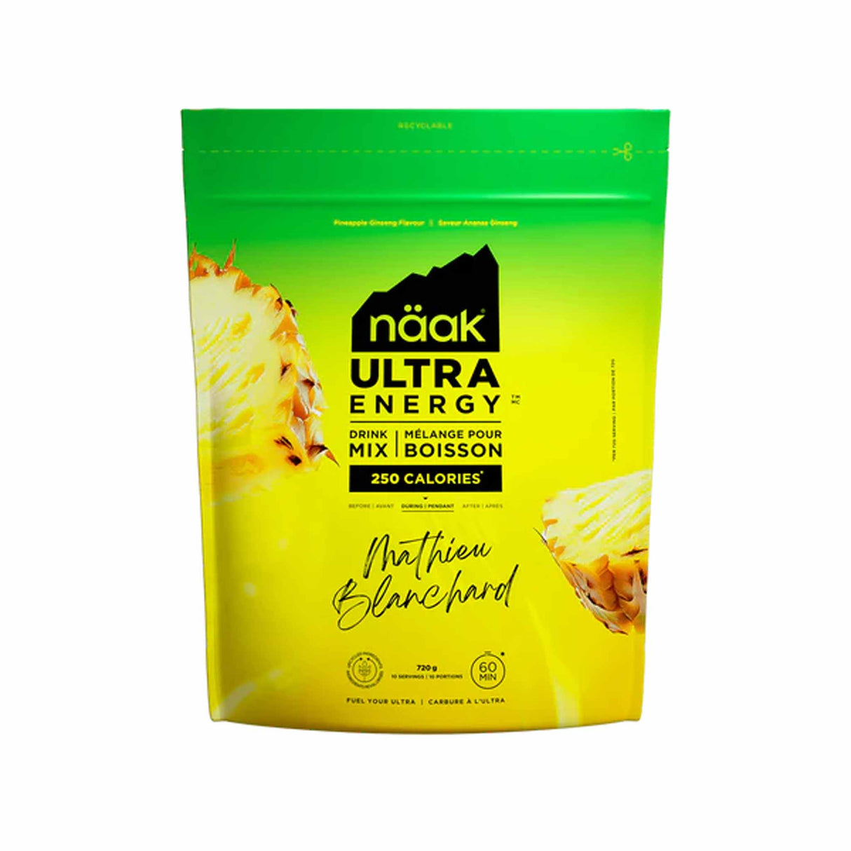 Näak Ultra Energy Pineapple & Ginseng 720g Bag