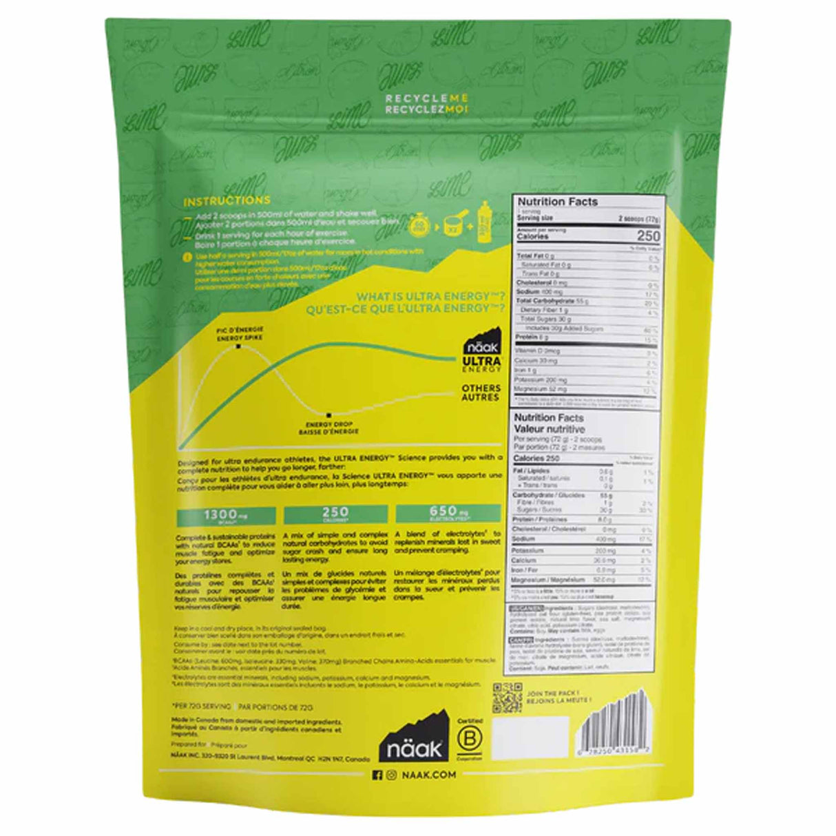 Näak Ultra Energy Drink Mix Lime