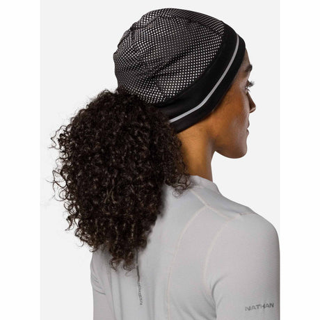 Nathan HyperNight Reflective Pony Tail Beanie tuque de course à pied