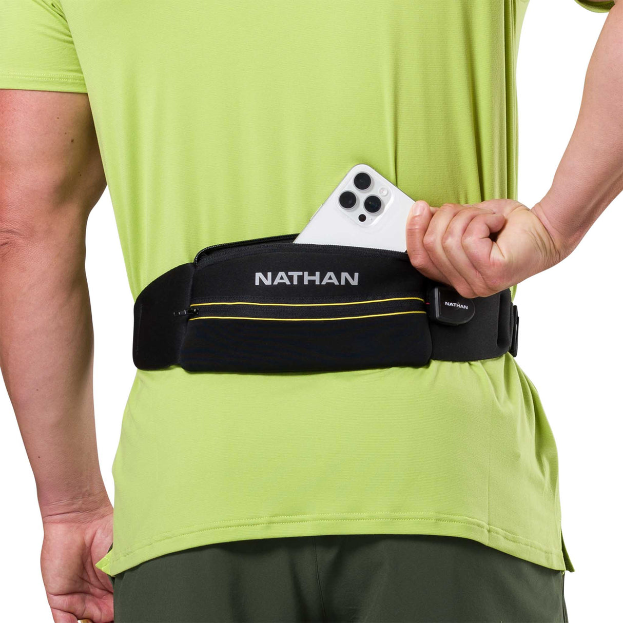 Nathan Laser Light 5K ceinture de course à pied réfléchissant - Black / High Vis Yellow