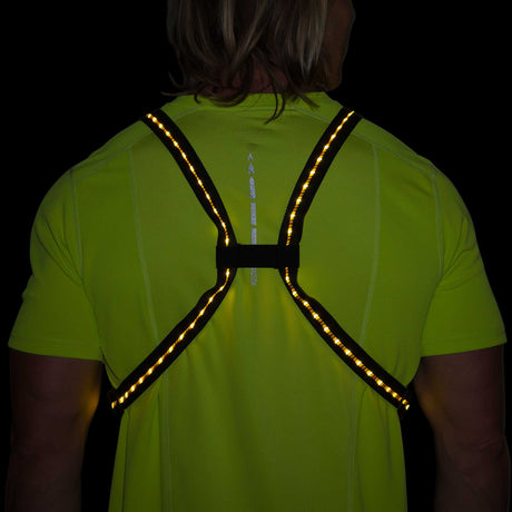 Nathan Laser Light Web veste de visibilité réfléchissante de course à pied - Black / High Vis Yellow