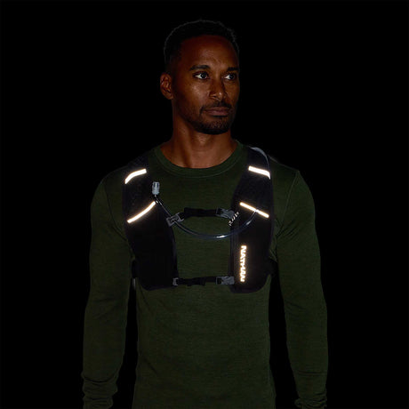 Nathan HyperNight Quick Start 3.0 4L veste d'hydratation de course à pied - Noir / Hex Print