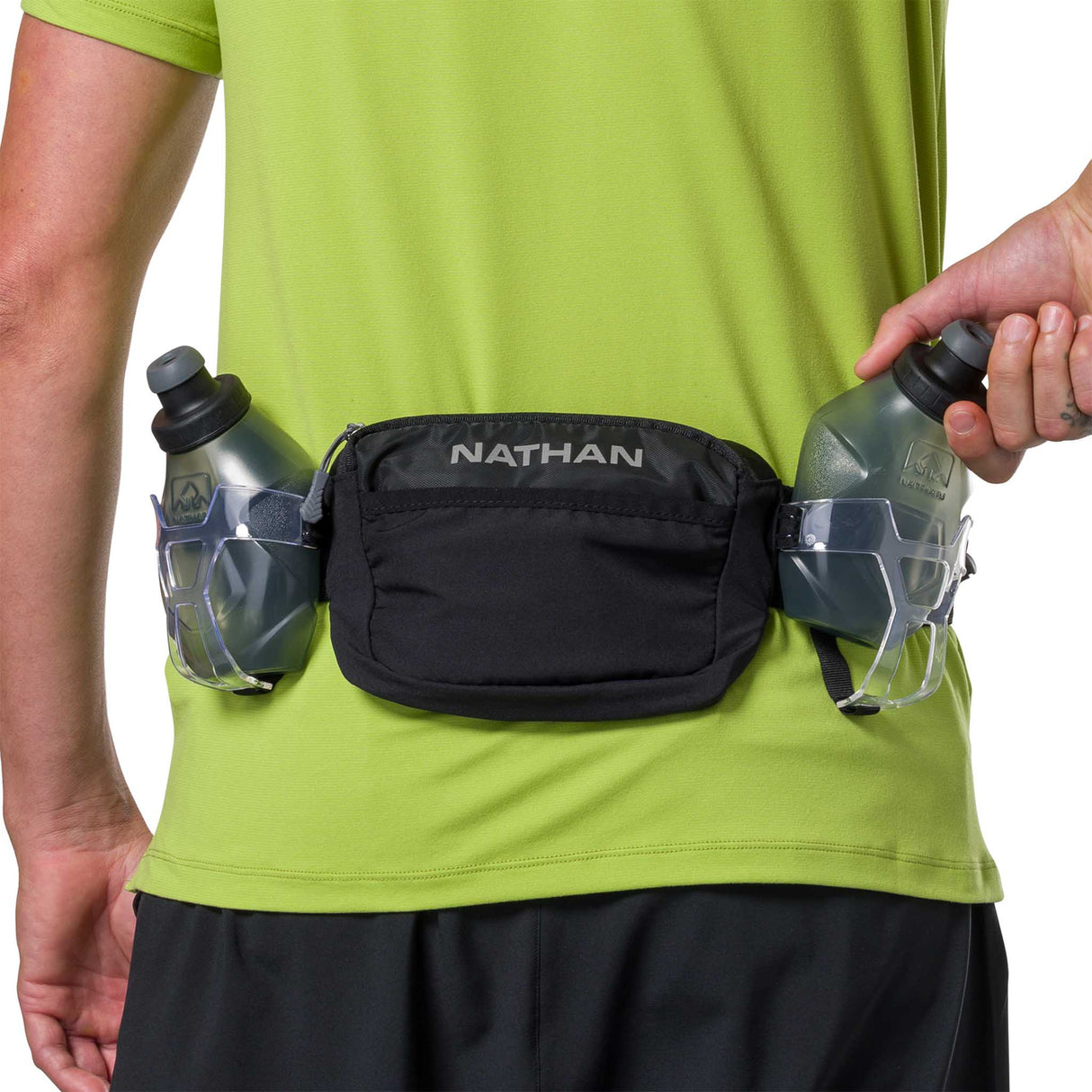 Nathan TrailMix Plus 3.0 ceinture d'hydratation de course à pied dos - Black / Reflective