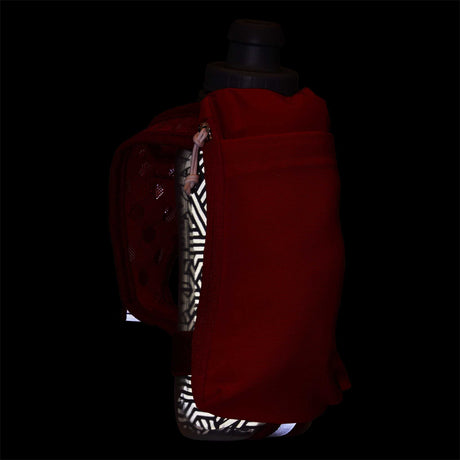 Nathan SpeedDraw 2 bouteille isolée à la main 12 oz -Ribbon Red/ Reflective Silver