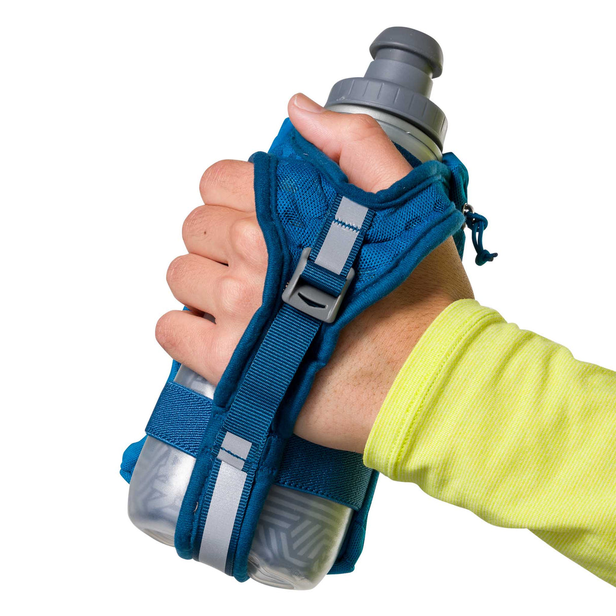 Nathan SpeedDraw 2 bouteille isolée à la main 12 oz - Deep Blue / Reflective SIlver