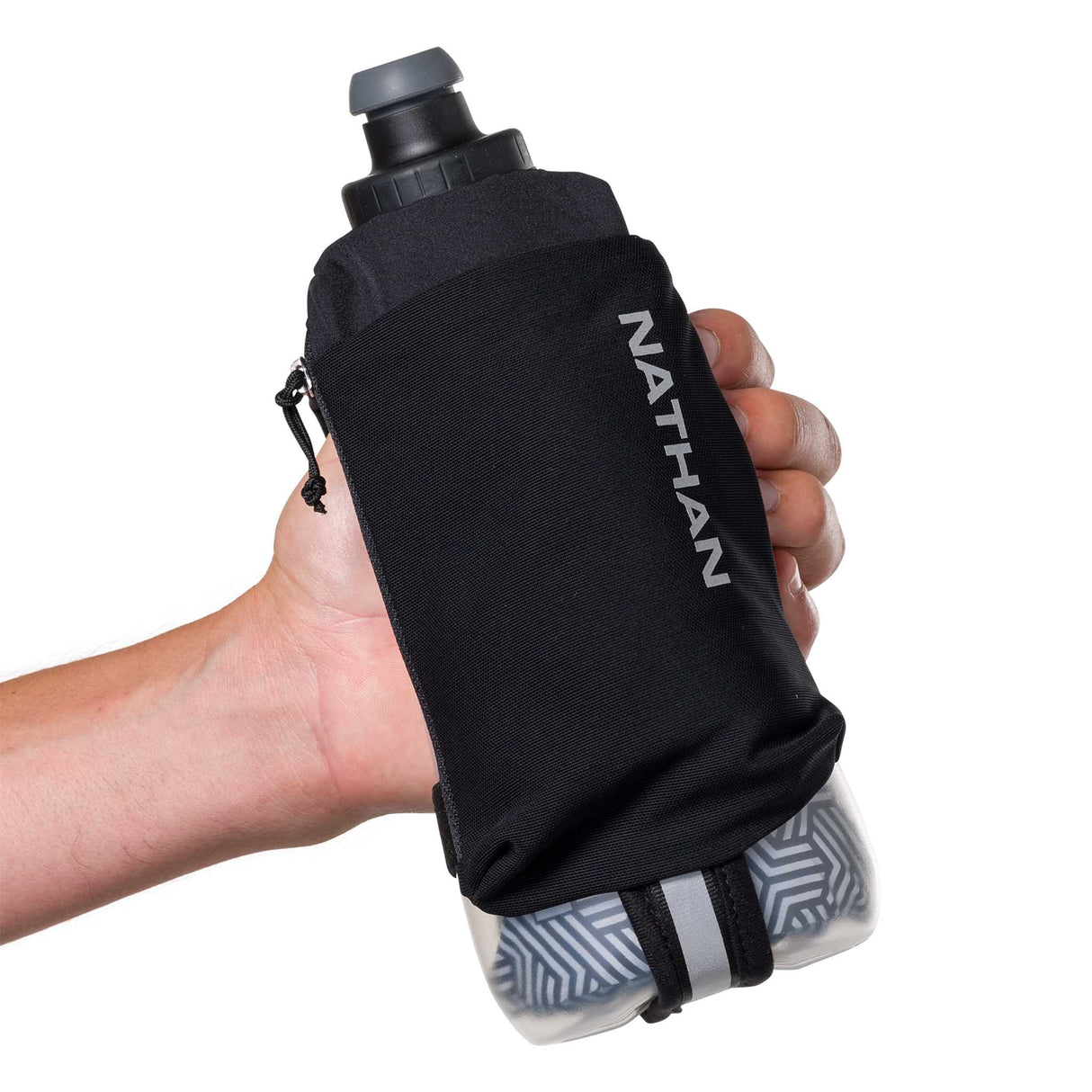 Gourde isotherme Nathan SpeedDraw 2 - 535ml - Black / Reflective Silver