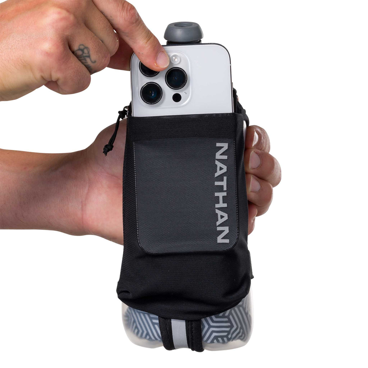 Gourde isotherme Nathan SpeedDraw 2 - 535ml - Black / Reflective Silver