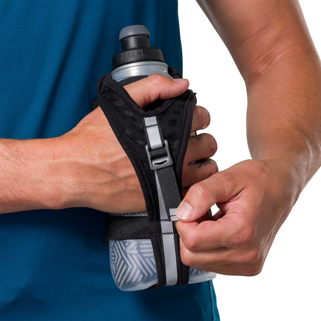 Gourde isotherme Nathan SpeedDraw 2 - 535ml - Black / Reflective Silver