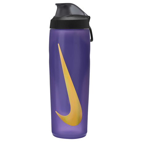 Nike Refuel Locking Lid 24oz bouteille d'eau sport refermable-Action Grape / Black / Metallic Gold