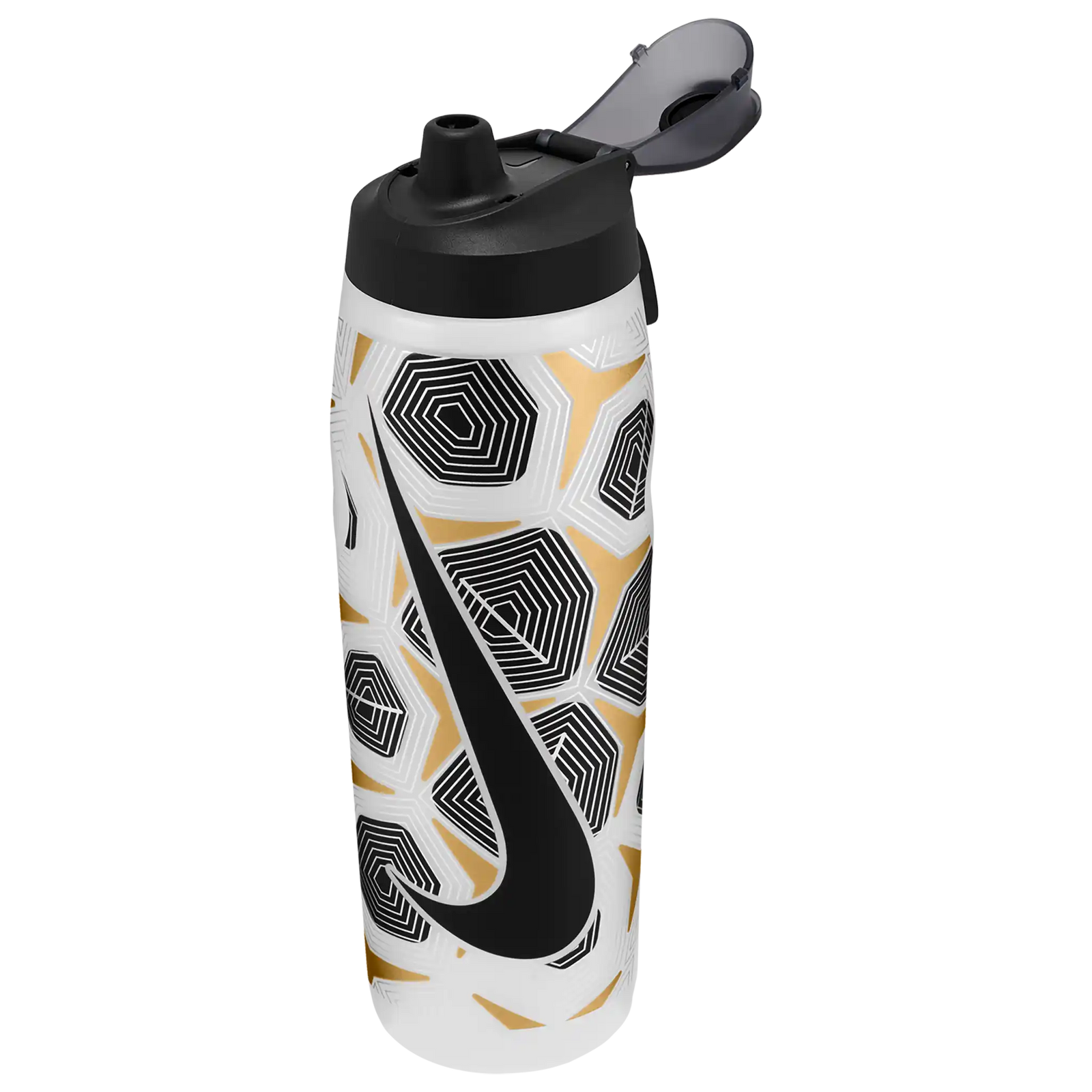 Nike Refuel Locking Lid Graphic 32oz - Clear / Black / Flt Gold / Flt Silver / Black